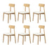 Oikiture 6-Seater Dining Table and Chairs Set Wooden White