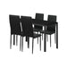 120cm Rectangle Dining Table with 4PCS Dining Chairs Wooden Black