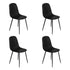 Oikiture 4-Seater Dining Set 1.2m Rectangular Table and Chairs