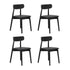 Oikiture 1.2m Dining Table with 4PCS Wooden Chairs Set PU Leather White & Black