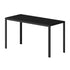 Oikiture 1.4m Dining Table with 6PCS Wooden Chairs Set PU Leather Black