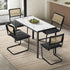 120cm Rectangle Dining Table with 4PCS Dining Chairs Leather Black