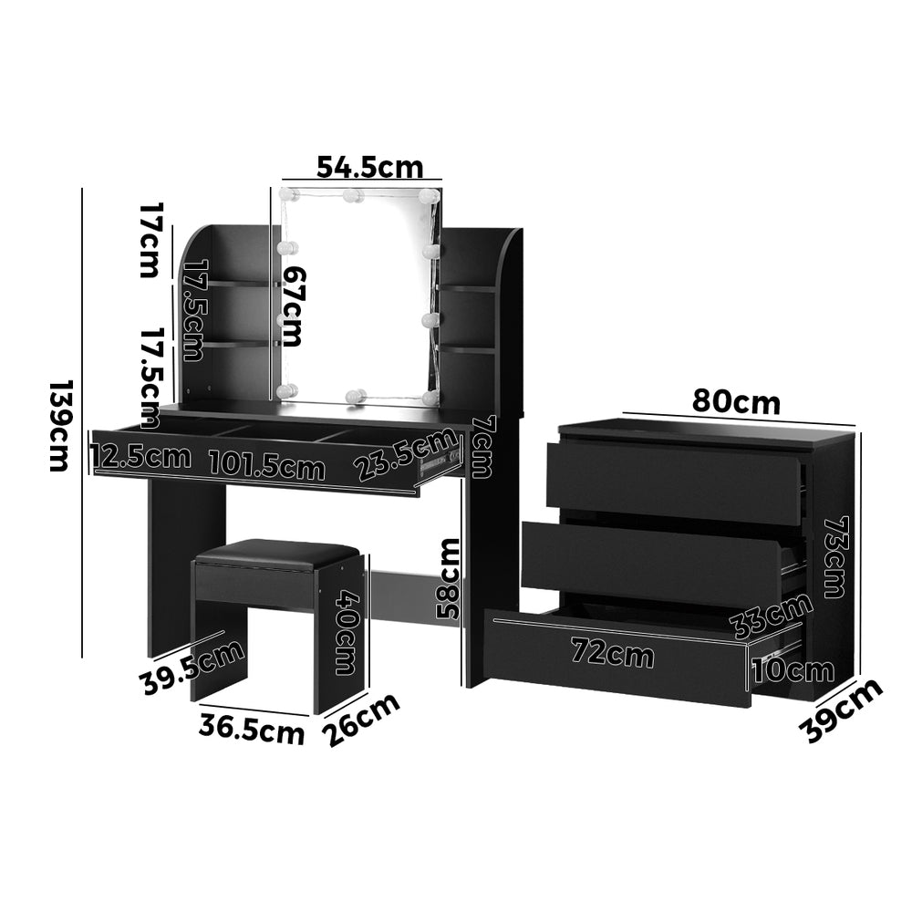 120cm Rectangle Dining Table with 4PCS Dining Chairs Leather Black