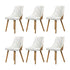 Oikiture 200cm Extendable Dining Table with 6PCS Dining Chairs PU Leather White