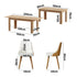 Oikiture 200cm Extendable Dining Table with 6PCS Dining Chairs PU Leather White