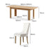 Oikiture 200cm Extendable Dining Table with 6PCS Dining Chairs Velvet Beige
