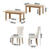 Oikiture 200cm Extendable Dining Table with 6PCS Dining Chairs Velvet Beige