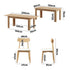 Oikiture 200cm Extendable Dining Table with 6x Dining Chairs PU Leather Natural