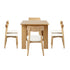 Oikiture 200cm Extendable Dining Table with 6x Dining Chairs PU Leather Natural