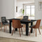160cm Extendable Dining Table with 4PCS Chairs PU Leather