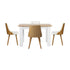 Extendable Dining Table & 4pcs Chair with Leather Seat