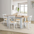 160cm Extendable Dining Table with 4PCS Chairs Crossback White