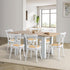 160cm Extendable Dining Table with 6PCS Chairs Crossback White
