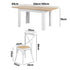 160cm Extendable Dining Table with 6PCS Chairs Crossback White