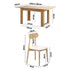 Oikiture 160cm Extendable Dining Table with 6x Dining Chairs PU Leather Natural