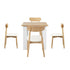 Oikiture 160cm Extendable Dining Table with 4x Dining Chairs PU Leather White