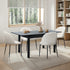5pc Extendable Dining Table and Chairs Set Black & White