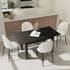 5pc Extendable Dining Table and Chairs Set Black & White