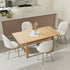 5pc Extendable Dining Table and Chairs Set Natural & White