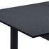 5pc Dining Table and Chairs Wooden Dining Set Ratten Black