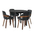 5PCS Dining Table Set 100cm Round Table 4 Dining Chairs