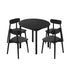 5PCS Dining Table Set 100cm Round Table 4 Dining Chairs