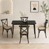 Oikiture 5PCS Dining Table Set Rectangle and Rubberwood Dining Chairs