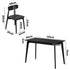 Oikiture 5PCS Dining Table Set 100cm Rectangle and Chairs Black