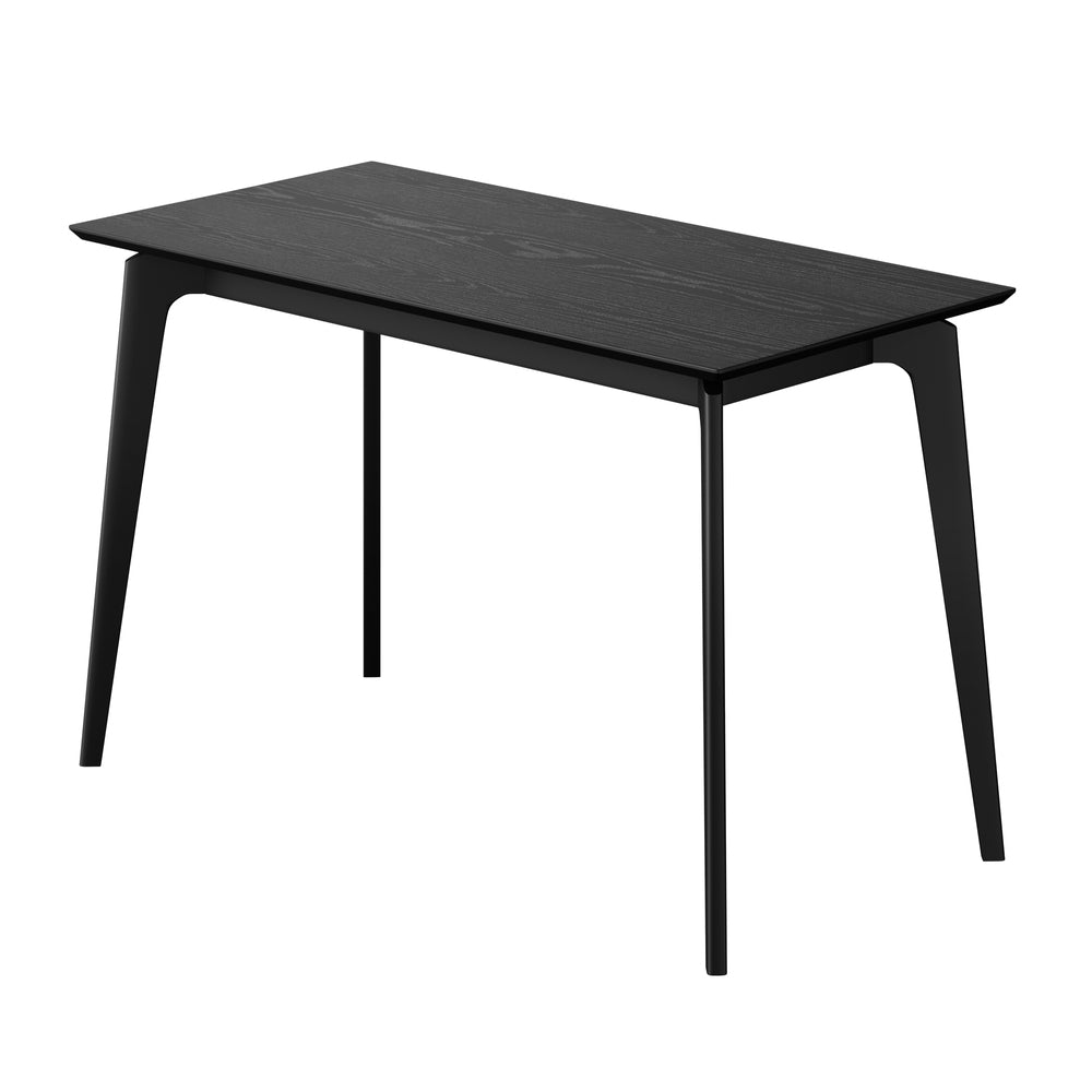 Oikiture 5PCS Dining Table Set 100cm Rectangle and Chairs Black