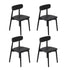 Oikiture 5PCS Dining Table Set 100cm Rectangle and Chairs Black
