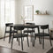 Oikiture 5PCS Dining Table Set 100cm Rectangle and Chairs Black