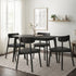 Oikiture 5PCS Dining Table Set 100cm Rectangle and Chairs Black