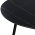 Oikiture 110cm Round Dining Table with 4PCS Dining Chairs Wooden Black