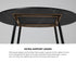 Oikiture 110cm Round Dining Table with 4PCS Dining Chairs Wooden Black