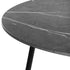 Oikiture 110cm Round Dining Table with 4PCS Dining Chairs PU Grey&Black