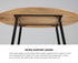 Oikiture 4-Seater Dining Set 1.1m Dining Table with Corduroy Chairs