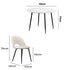 Round Dining Table & 4PCS Dining Chairs Sherpa White