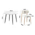 Oikiture 110cm Round Dining Table with 4x Dining Chairs Boucle White
