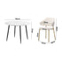 110cm Round Dining Table with 4PCS Chairs Sherpa Gold