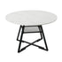 Oikiture 5PCS Dining Table Set Round Table and Chairs PU Leather