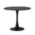 90cm Round Dining Table with 5PCS Dining Chairs PU Leather Black