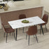 120cm Rectangle Dining Table with 4PCS Chairs PU Brown