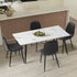 120cm Rectangle Dining Table with 4PCS Chairs PU Grey