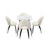 120cm Rectangle Dining Table with 4PCS Chairs Sherpa White