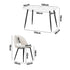 120cm Rectangle Dining Table with 6PCS Chairs Sherpa White