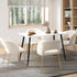 120cm Rectangle Dining Table with 4PCS Chairs Gold&White