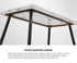 120cm Rectangle Dining Table with 4PCS Chairs Gold&White