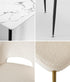 120cm Rectangle Dining Table with 4PCS Chairs Gold&White