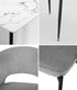 120cm Rectangle Dining Table with 4PCS Chairs Fabric Grey