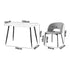 120cm Rectangle Dining Table with 6PCS Chairs Fabric Grey